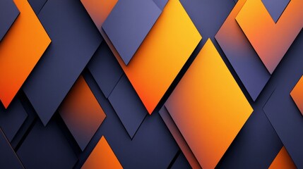 Abstract Geometric Pattern with Orange and Blue Diamond Shapes