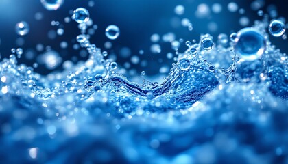 Clear blue water bubbles, eps