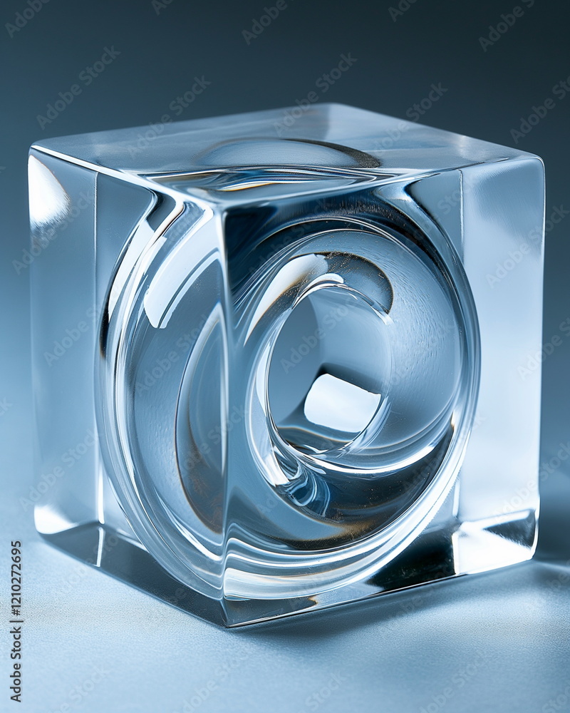 Poster a cube of light rotating around its axis. ecologic_001