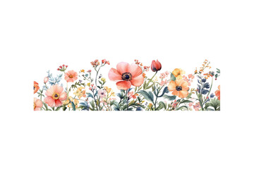 Naklejka premium Wildflower Clipart Vector Illustration