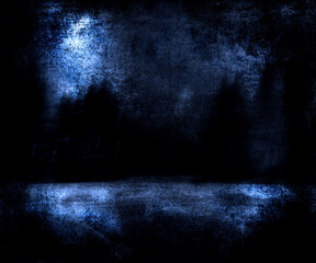 Dark gloomy landscape, grunge nature background