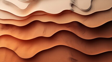 Abstract Sand Dune Layers in Brown and Orange Tones