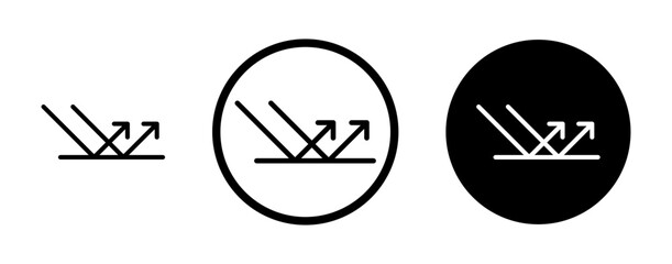 Reflect icon set in black filled and stroke line style.