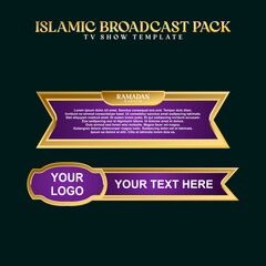 islamic lower third vector pack tv broadcasting channels