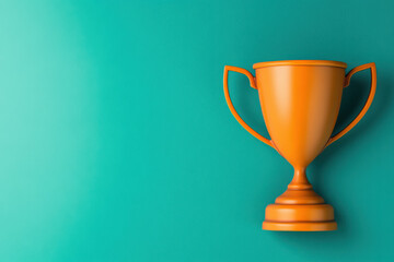 Orange Trophy Copy Space Background