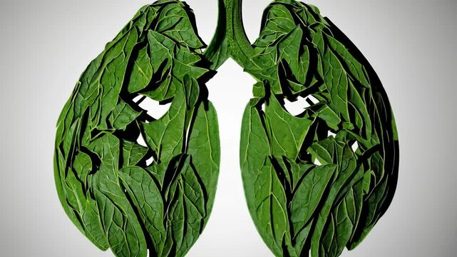 Natural Lungs Created with Mullein Leaves