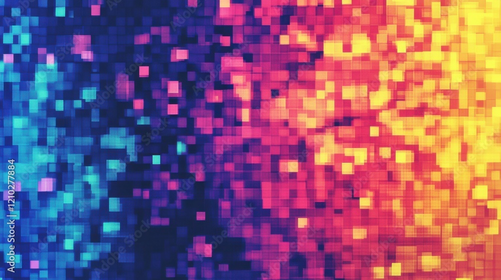 Poster a colorful background with squares of different colors