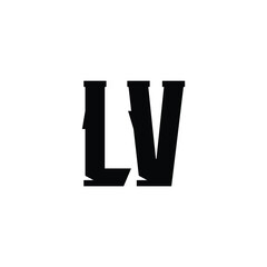 LV monogram logo design letter text name symbol monochrome logotype alphabet character simple logo