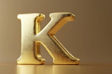 Obraz premium A gold letter K is sitting on a table