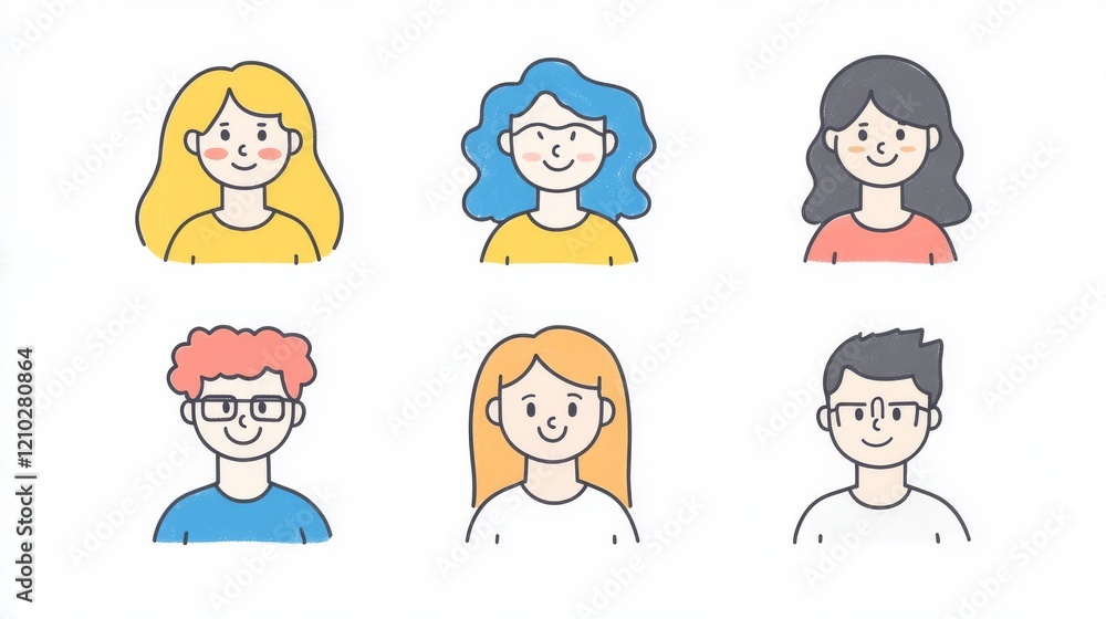 Aufkleber audience analysis linear icons set. assessment and identification of customers interests. e business