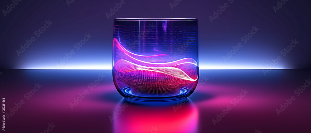 Poster cup with digital patterns. dark fantasy. --chaos 4_004