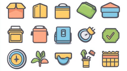 Recommender system linear icons set. Personalized advertising, service rating. Data organization. Customizable thin line symbols. Isolated vector outline illustrations. Editable stroke