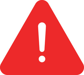 Caution and attention icon set. danger and warning icon symbol collection , red exclamation mark icon sign in flat style. vector illustration