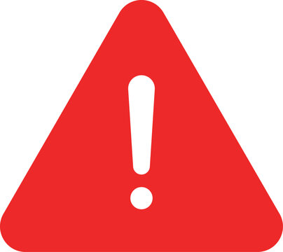 Caution and attention icon set. danger and warning icon symbol collection , red exclamation mark icon sign in flat style. vector illustration