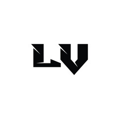 LV monogram logo design letter text name symbol monochrome logotype alphabet character simple logo