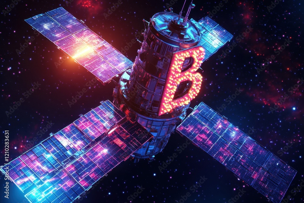 Poster b is floating in space giving the impression of a fiery explosion