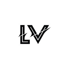 LV monogram logo design letter text name symbol monochrome logotype alphabet character simple logo