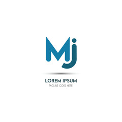 mj initials logo design vector 