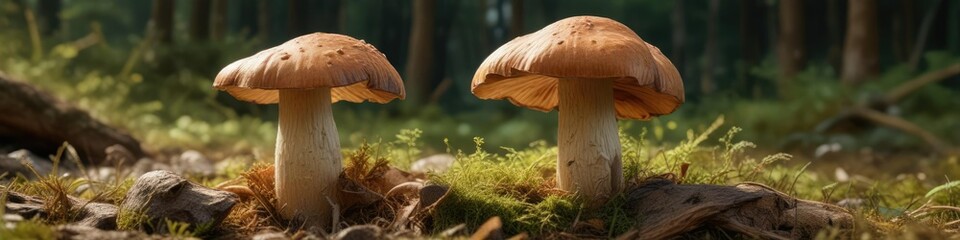 Boletus reticulatus Boletus aestivalis summer cep mycelium, natural cycles, decaying wood