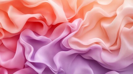 Fototapeta premium Soft Pastel Fabric Draped in Elegant Waves
