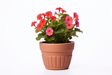 Flower flowerpot plant white background