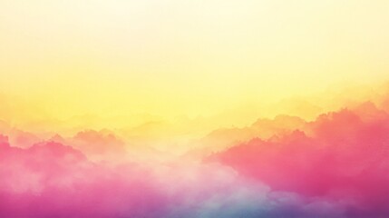 Fototapeta premium Misty Mountain Sunrise with Warm Pastel Colors
