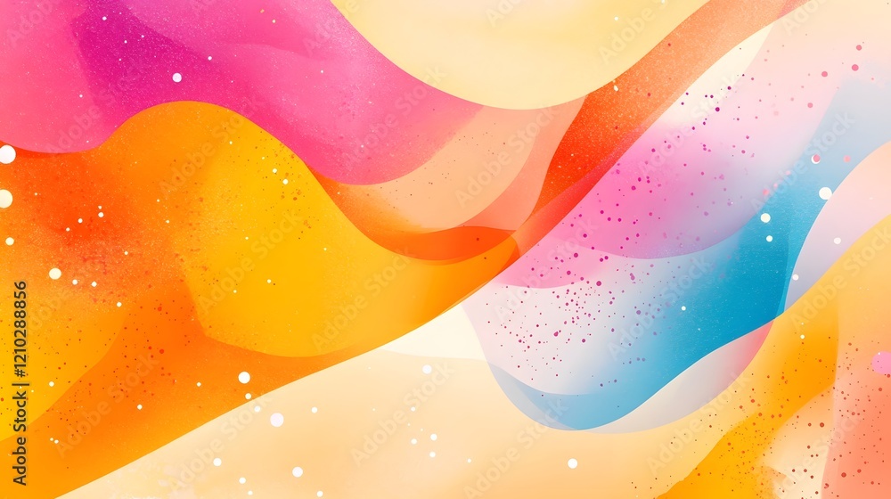 Poster vibrant gradient design with cheerful playful patterns and a modern aesthetic charm sparkling joyful