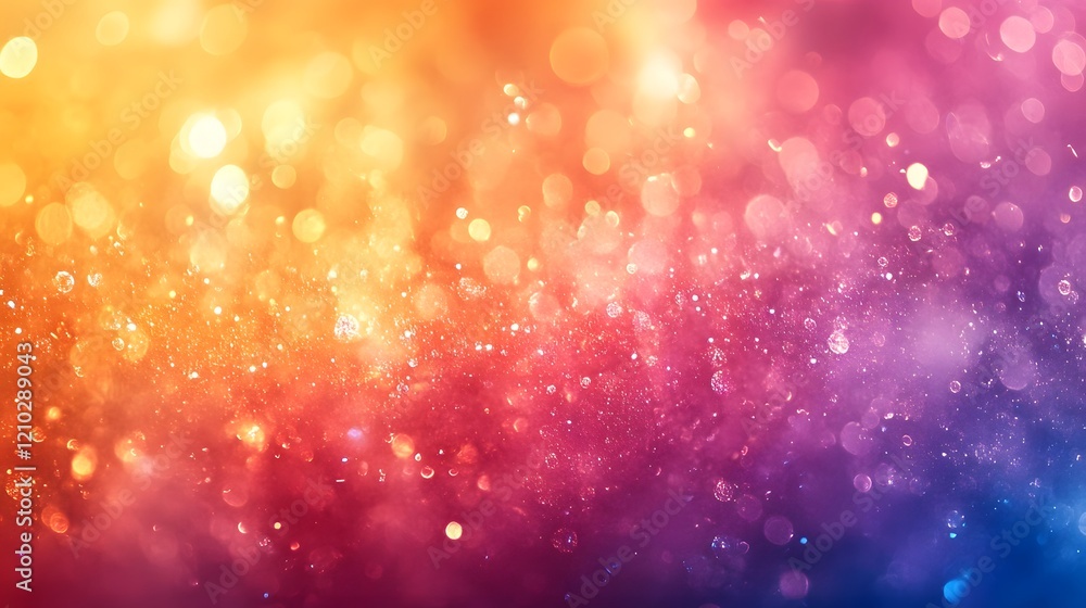 Poster vibrant gradient background with cheerful sparkling abstract patterns and modern playful tones festi
