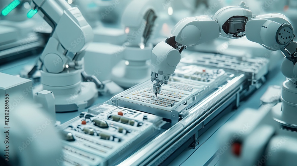Aufkleber high-tech food production line with advanced machinery and robotic systems ensuring precision and ef