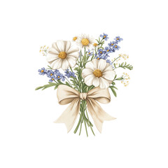 Wildflower Clipart Vector Illustration