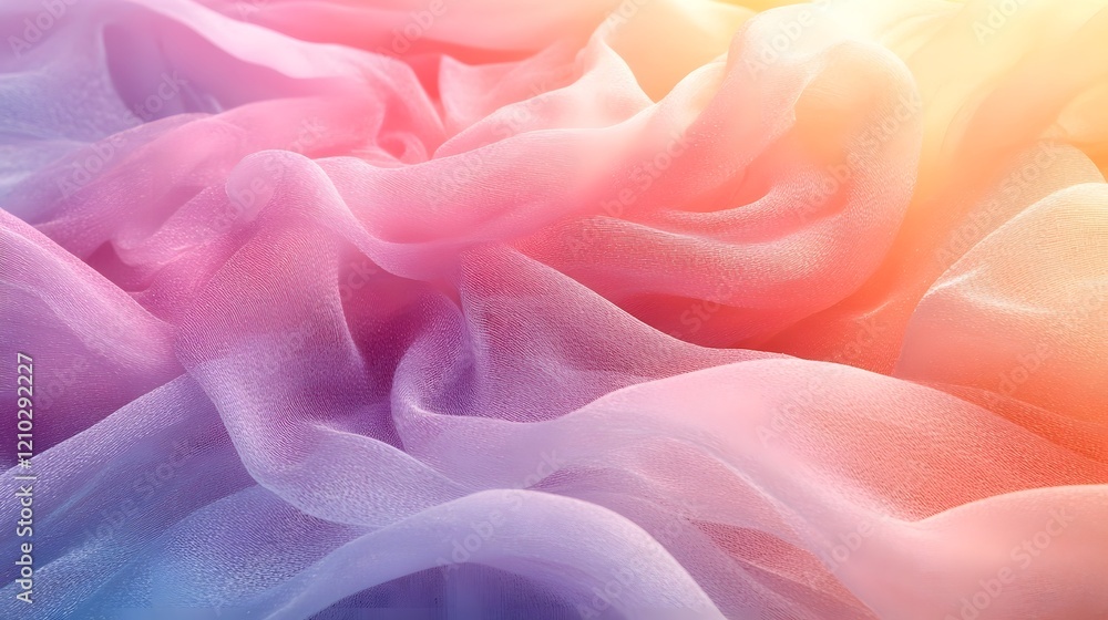 Poster enchanting pastel gradients with soft fluffy textures and a whimsical youthful charm creating a drea