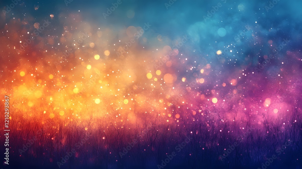 Poster mesmerizing and gradients glowing with luminescent highlights showcasing colorful and shimmering smo