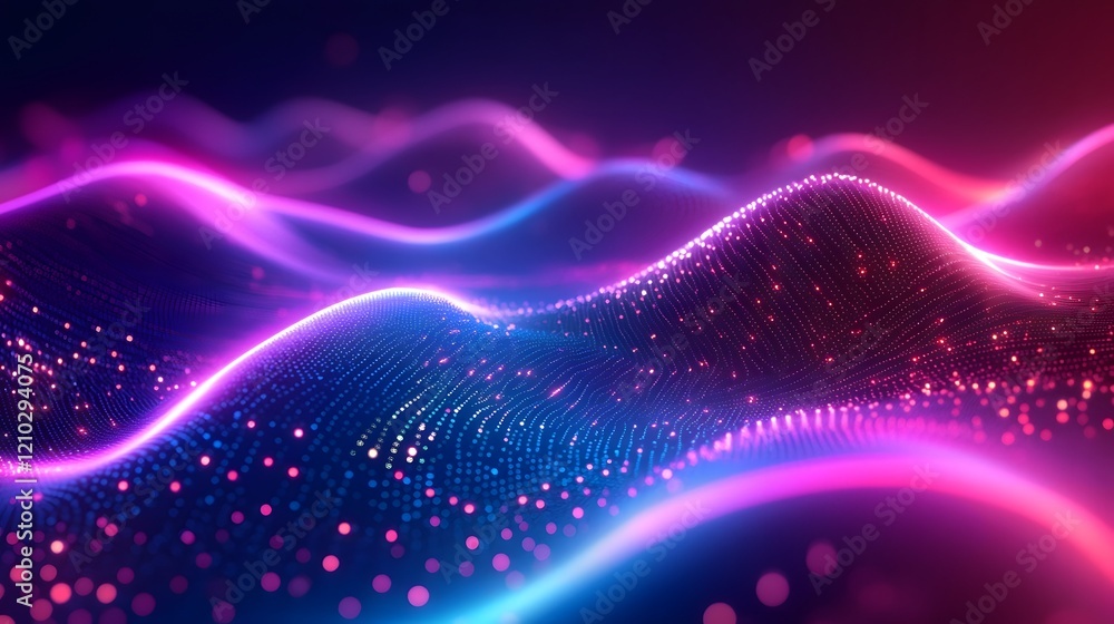 Poster mesmerizing abstract background with dynamic vibrant glowing lights colorful patterns and futuristic