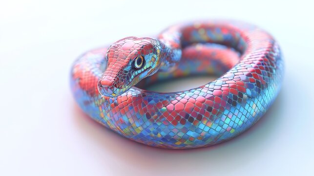 Python programming language concept 3d illustration. Word cloud of python language terms