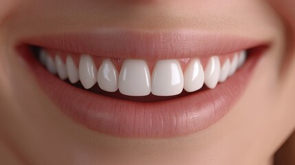 Fototapeta premium Close-Up Of Perfectly White Teeth Smile
