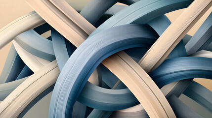 A luxurious abstract pattern featuring interlocking triangles in metallic silver, muted teal, and pale beige, exuding sophistication and style 