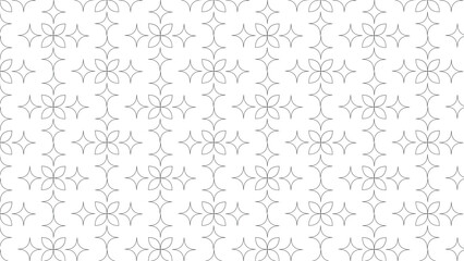 Intricate seamless floral and geometric pattern with sleek lines, ideal for backgrounds and decorative designs.