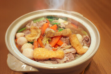 豚肉や野菜の鍋