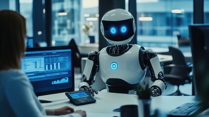 Robot Interacting with Office Workers in a Professional Setting