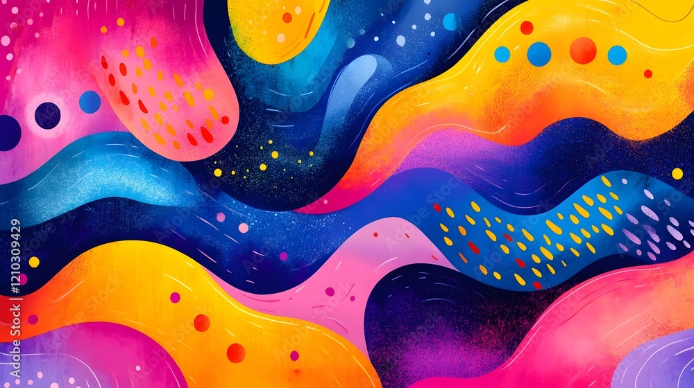 Aufkleber vibrant and colorful abstract background design featuring festive romantic patterns modern aesthetic