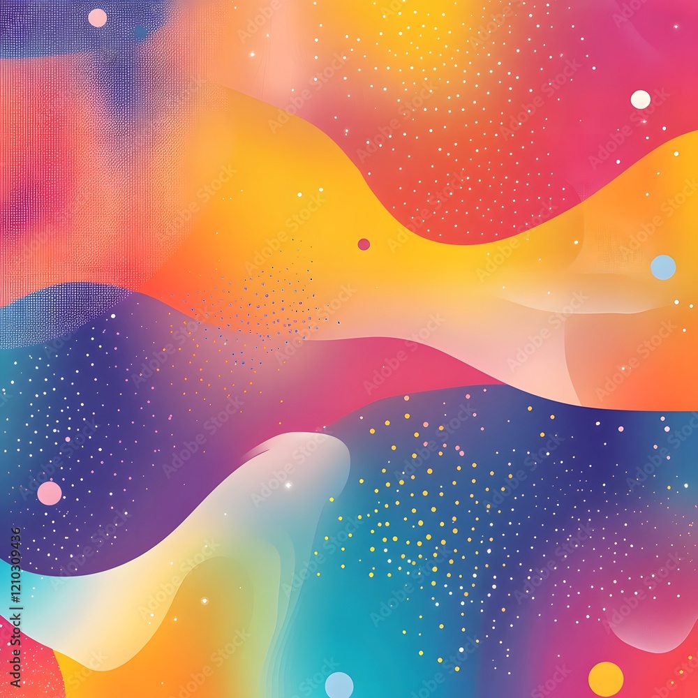 Poster vibrant and visually striking background featuring soft shimmering gradients in a range of bold chee