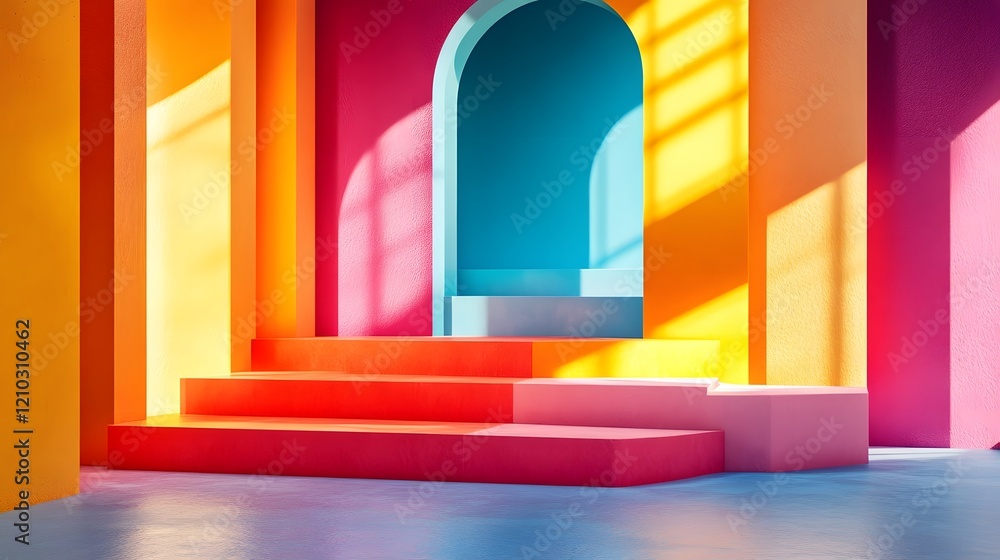 Aufkleber playful and vibrant gradient patterns with bright layered tones smooth creative details and a soft i