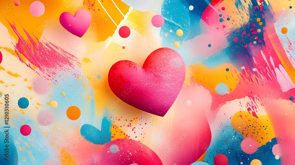 Aufkleber this bold and visually striking image features a vibrant gradient composition accented with colorful