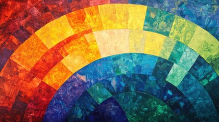 Fototapeta premium a colorful painting of a rainbow of colors