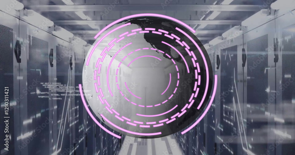 Poster image of data processing and scope scanning over computer servers