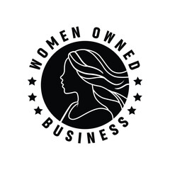 Women-owned business circular stamp logo