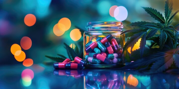 Cannabis Culture: Marijuana and Vitamins Theme