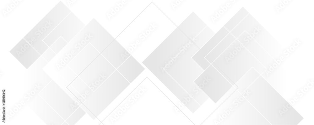 Aufkleber modern and minimal concept white and gray abstract square pattern background. elegant geometric back