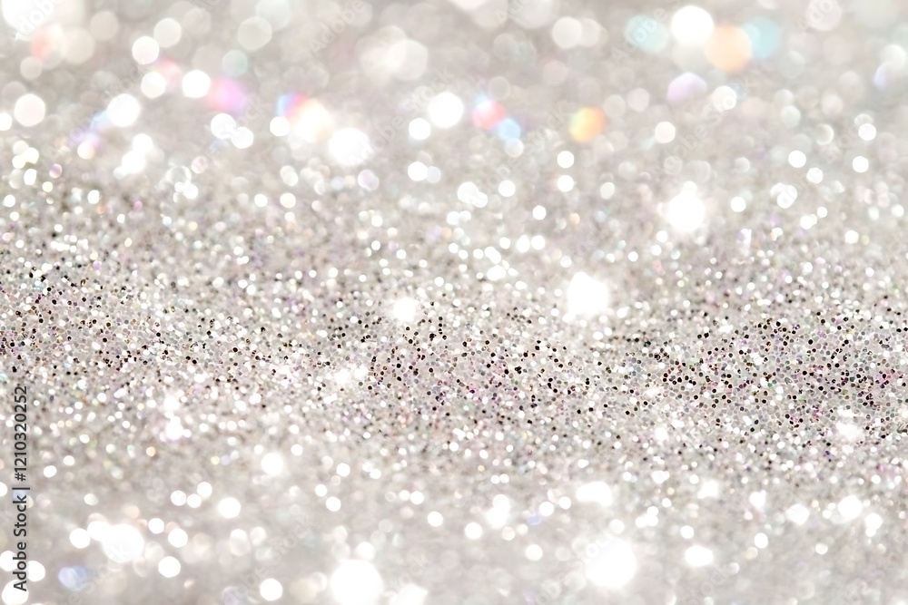 Poster a light white glittery background, shiny and sparkling with a soft bokeh effect