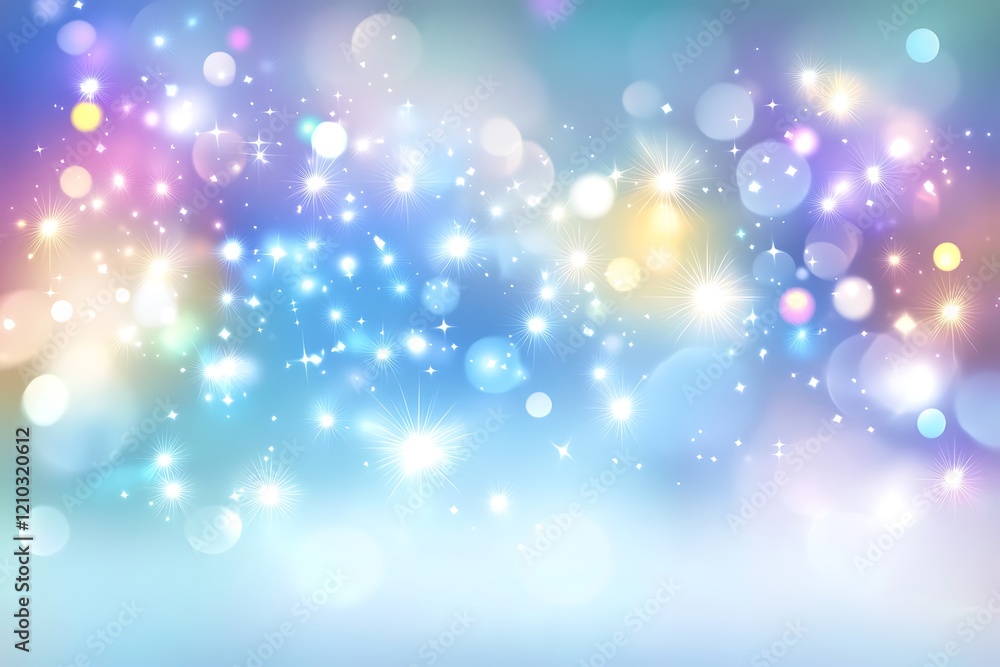 Poster a light white glittery background, shiny and sparkling with a soft bokeh effect